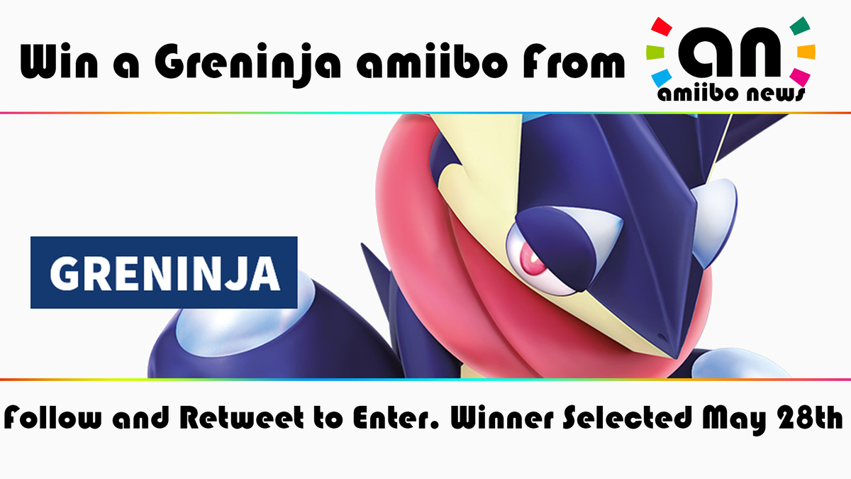 AmiiboNews's tweet photo. Win a Greninja amiibo from Amiibo News. Follow and retweet to enter. Winner selected May 28th. Good luck! http://t.co/TQffRy0dCK