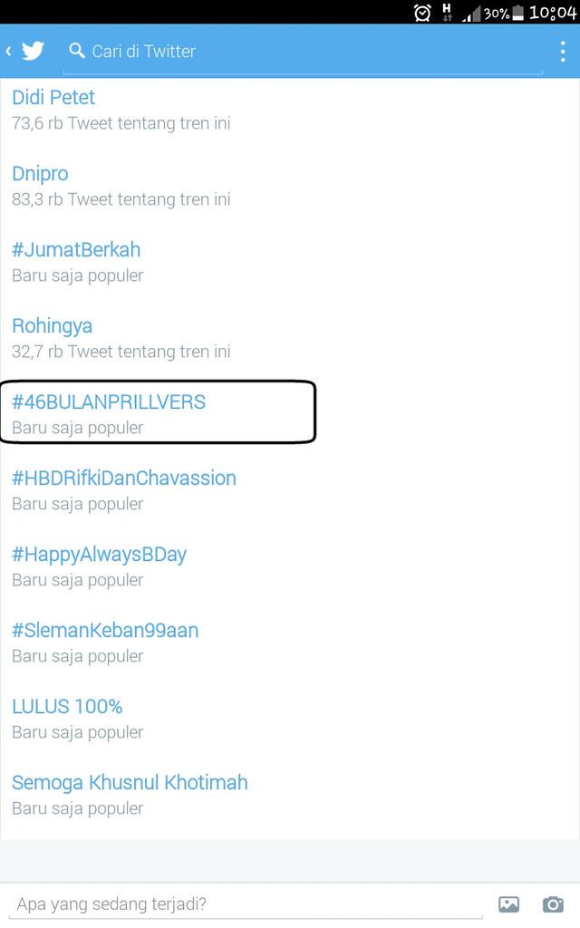 IamPrillverss's tweet photo. Semangat PRILLVERS #46BULANPRILLVERS 🌷 http://t.co/9FxhcOtdfj