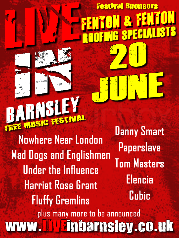 LIVEinbarnsley's tweet photo. ★★MORE BANDS ADDED TO THE LIB LINEUP★★
@MadDogsBarnsley 
@NowhereNearL 
@Harrietgrant1 
@TheUti 
Fluffy Gremlins http://t.co/99smkhEKum