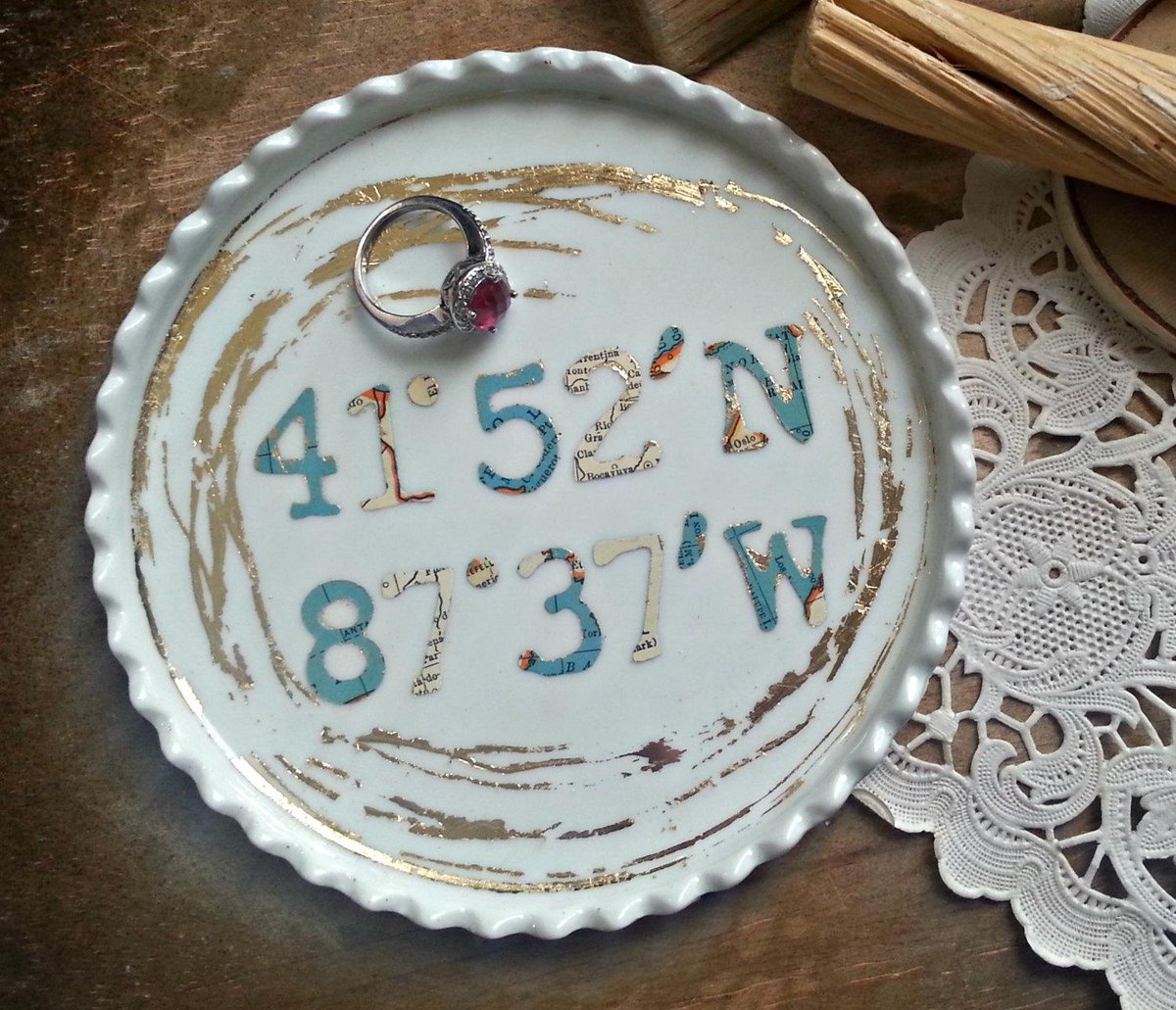 roseanddella's tweet image. Chicago Illinois Map Latitude Longitude Coordinates White Porcelain Travel Ke… etsy.me/1L5TtKk #map #MapGift