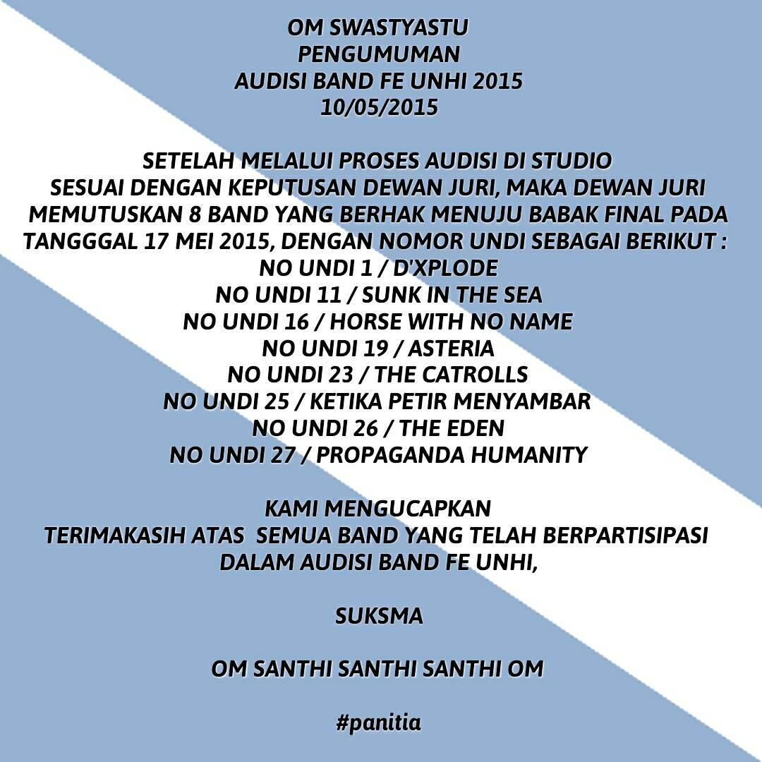 Announcement for Band Audition 👏