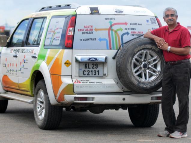 the_hindu's tweet photo. This man drove 21,500 km in 77 days through 9 countries. It was an adventure, not always easy- http://t.co/Sbrkg3aDwP http://t.co/rFvndiGv2x