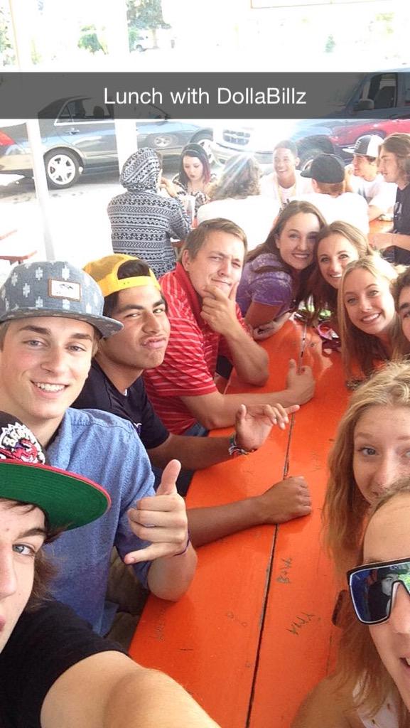 Durrin7's tweet photo. Throwback to lunch with DollaBillz JB Dixie State recruiter💯 #DixieState #tbt http://t.co/0mcpIbcTEU