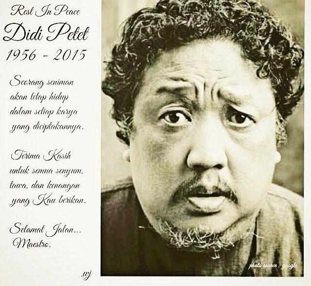 Inalillahi, selamat jalan om Didi Petet.