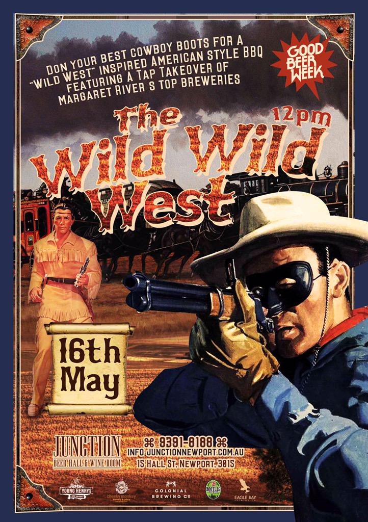 eaglebaybrewco's tweet photo. Giddy up Melbs brews from the Wild Wild West are coming at ya @GoodBeerWeek @younghenrys @6foot6brewer @bootlegbrewer http://t.co/g1Nz0pB3J8