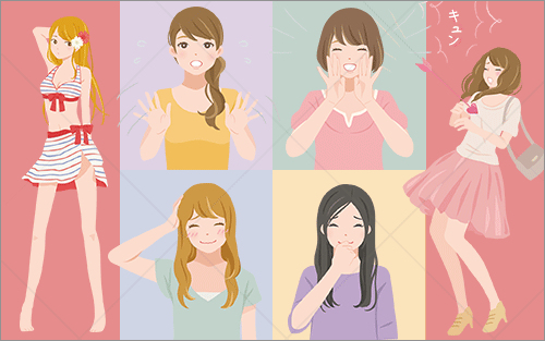 コリス در توییتر 胸キュン素材がいっぱい かわいい女子のイラスト素材が満載 生き生きとした表情やしぐさが魅力たっぷりなガーリー素材集 Girls Design Materials Http T Co Dhqhyldoy3 Http T Co Di9o8rmap9