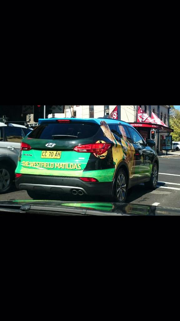 @KyahSimon and @stephcatley in Sydney traffic... #advertising #marketingmagnets #saaaahfunny photocred @swalshy9