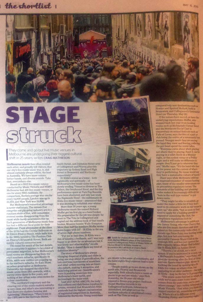 My CherryRock015 photos that are in today's edition of <a href="/theage/">The Age</a> newspaper including a photo of Chappy of <a href="/myleftboot/">My Left Boot</a>