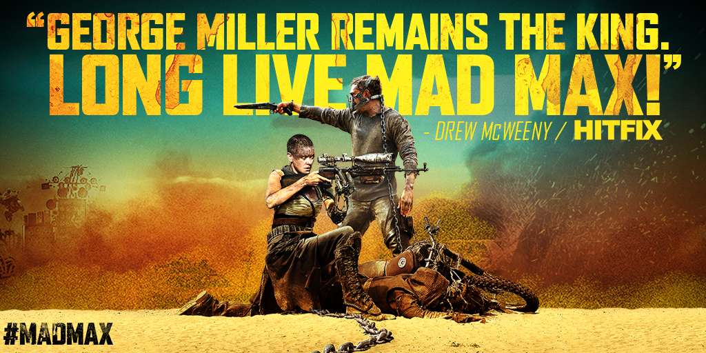 MadMaxMovie's tweet photo. The road warrior returns. #MadMax is #nowplaying! http://t.co/SM6nvfyREm http://t.co/LRnXONHYRq