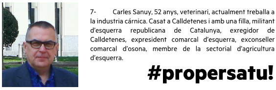 ERCCalldetenes's tweet photo. Us presentem en Carles Sanuy, ocupa el número 7 a la nostra llista, aquí teniu una descripció! #PROPERSATU! #votaERC http://t.co/r1oz8xhrt7