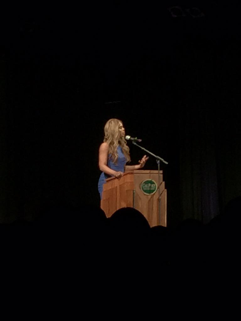 Amazing talk from the beautiful <a href="/Lavernecox/">Laverne Cox</a> tonight! Thank you <a href="/calpoly/">Cal Poly</a> #transisbeautiful #CPinclusion