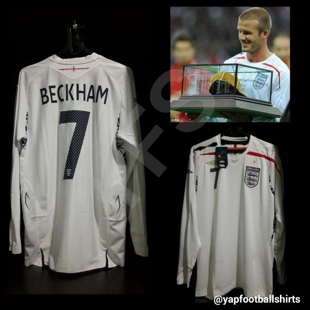 yapfootball's tweet photo. #YFS7 England Home 07-09 LS | M (72×52cm) | BNWT (no minus) | NNS "BECKHAM #7" ORI http://t.co/nVCkU3b1L8
