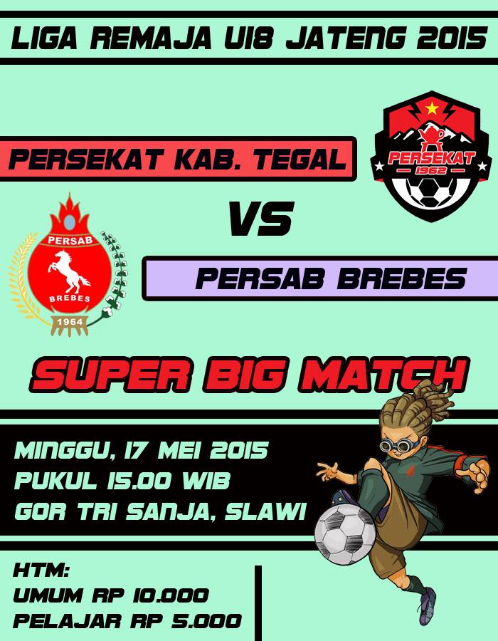 infotegal's tweet image. LIGA REMAJA U18 JATENG 2015 Persekat vs Persab Brebes
17 Mei 2015, 15.00 WIB. GOR Tri Sanja. #eventTGL #Skaterz