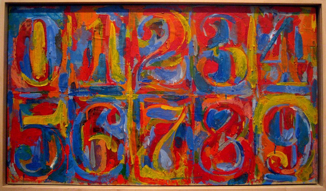Happy to American artist Jasper Johns, in 1930! This is his \0-9\, 1960 