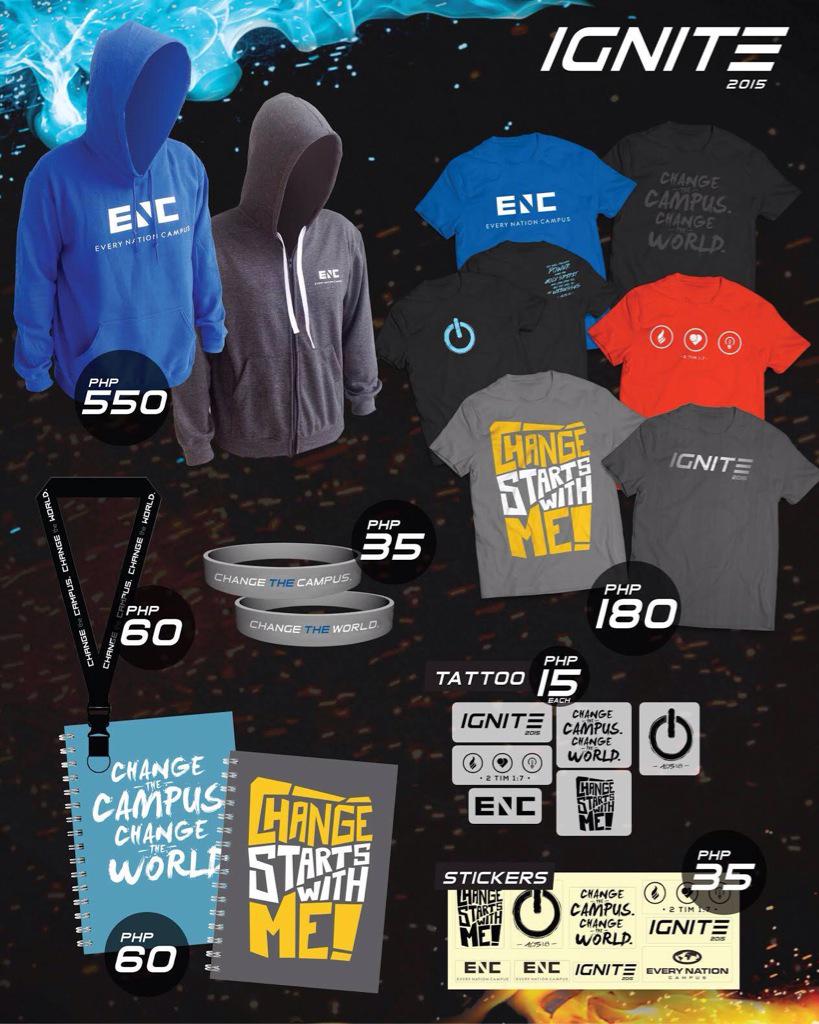 ENCampusMapua's tweet photo. Save up for these cool #IgniteMerch EXCLUSIVELY and ONLY at #Ignite2015! http://t.co/IzEdGbyyFM