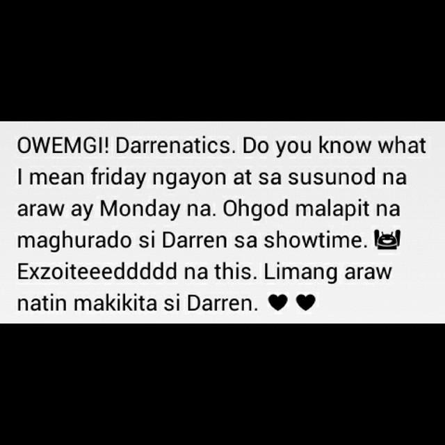 TheVoiceKidsPH's tweet photo. -#DarrenEspanto #MrPerf Ohfod! Malapit na this. 🙌 Let's make Darren trending for 5 Days. Huhuhu, Limang araw ito.👆#… http://t.co/89pQGaw1iq