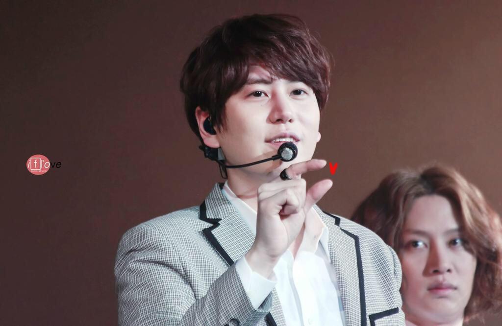 150329 Super Show 6 in Nanjing - KYUHYUN (Cr. If-Love) #superjunior #슈퍼주니어 #규현 #ss6 cutest way of saying I❤️U