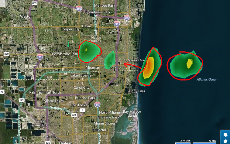 EduardoElTiempo's tweet photo. Chubascos muy ligeros sobre sectores de #Braward @Univision23 http://t.co/cP9KCC7O95
