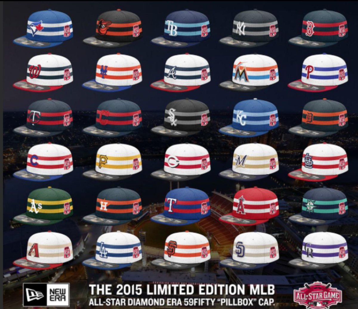 mlb all star hats