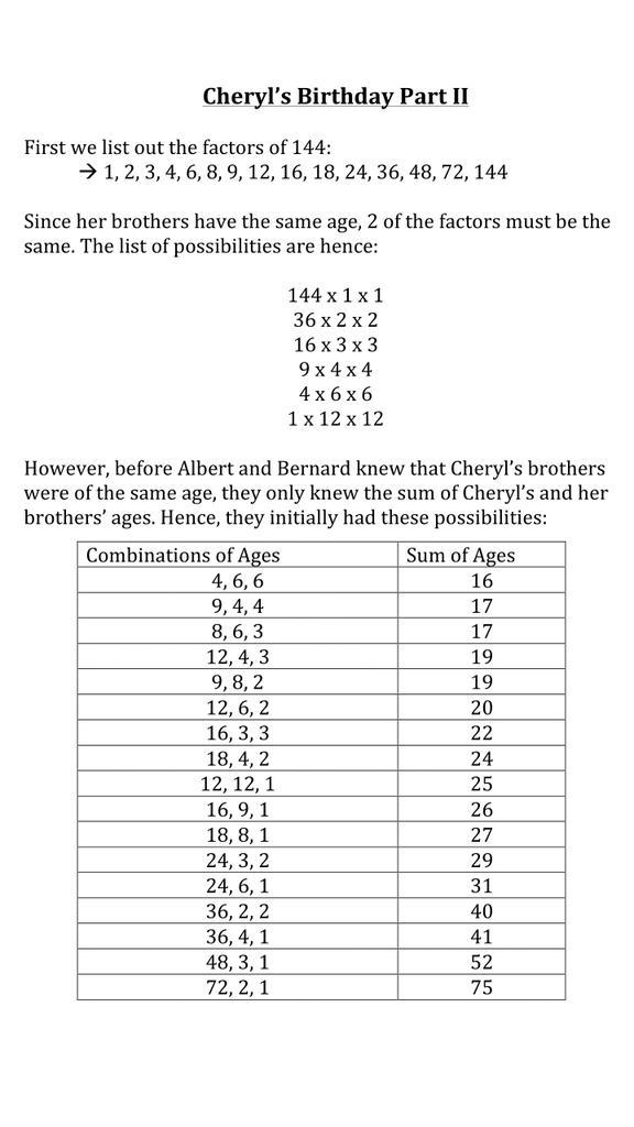 HomeworkGods's tweet photo. Hello children! For those who have been wrecking their brains over the question of Cheryl's age, the Angels have... http://t.co/bluyepwW8h