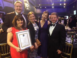 Thanks <a href="/InspiringHerts/">Inspiring Herts</a> for a great evening and congrats to all winners! Our CSR team with our finalist certificate