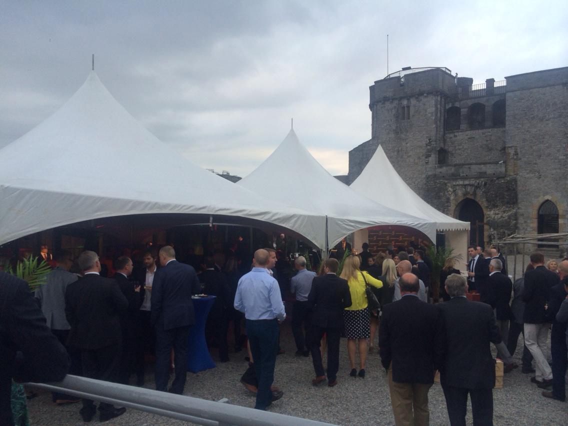 conferencesport's tweet photo. Great night @KingJohnsCastle @glassbox @sportstourismirl @failteireland @shannonairport #ests2015 #newvenue #limerick http://t.co/vJlo2V0X1U