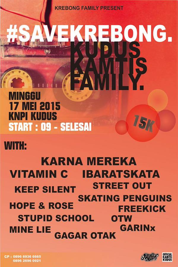 Minggu ,17Mei2015 di GD KNPI  <a href="/sekitarKudus/">Kudus</a>
w/
<a href="/KARNAMEREKA_OFC/">KARNAMEREKA_OFFICIAL</a> <a href="/vitamincpunk/">VITAMIN C</a> ,dll
hanya 15rbu!!!
#KeepSkankinTheCity