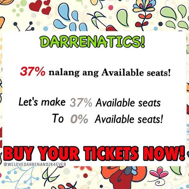 TheVoiceKidsPH's tweet photo. 37% na lang pala! I-sold out na natin ito #DARRENatics! 😄😄 #DBirthdayConcert #DarrenEspanto #SaveDDate #DarrenAt14 … http://t.co/ODSLCp2KNg