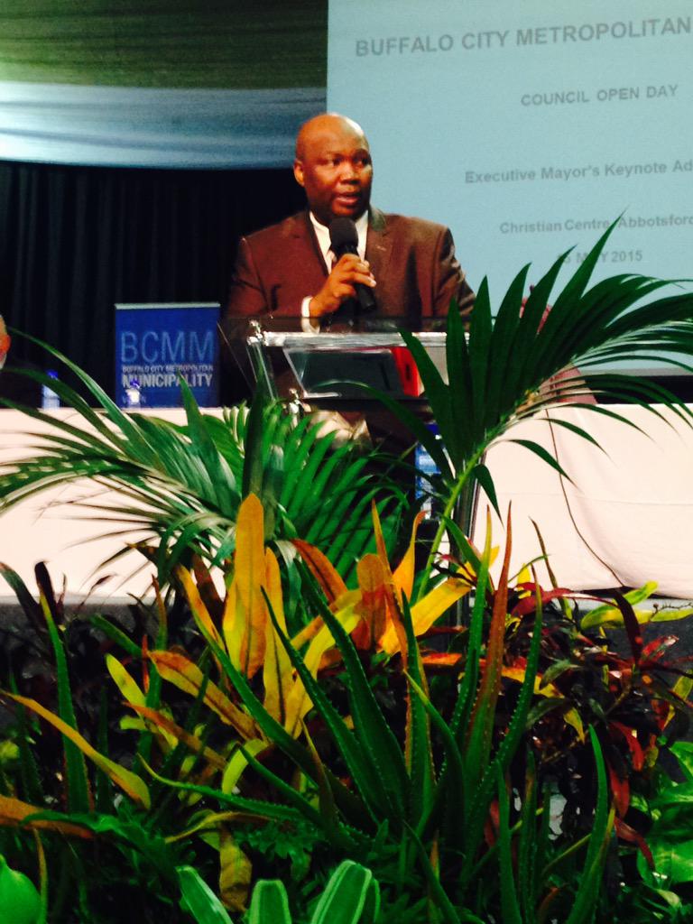 BCMMNews's tweet photo. Deputy Mayor for the BCMM Councilor Temba Tinta, giving the Keynote address.

 #CouncilOpenDay #Back2Basics http://t.co/R635MrwB8B