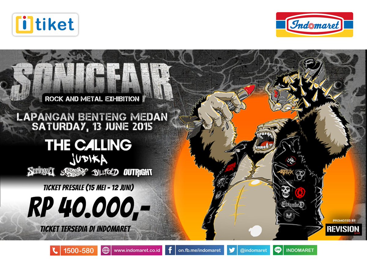 Tiket <a href="/SonicFair/">Sonic Fair</a>  Medan: presale 40rb dan ots 70rb. Dapat dibeli di <a href="/Indomaret/">Indomaret</a> #SonicFairMedan <a href="/hammersonicfest/">HAMMERSONIC FESTIVAL</a>