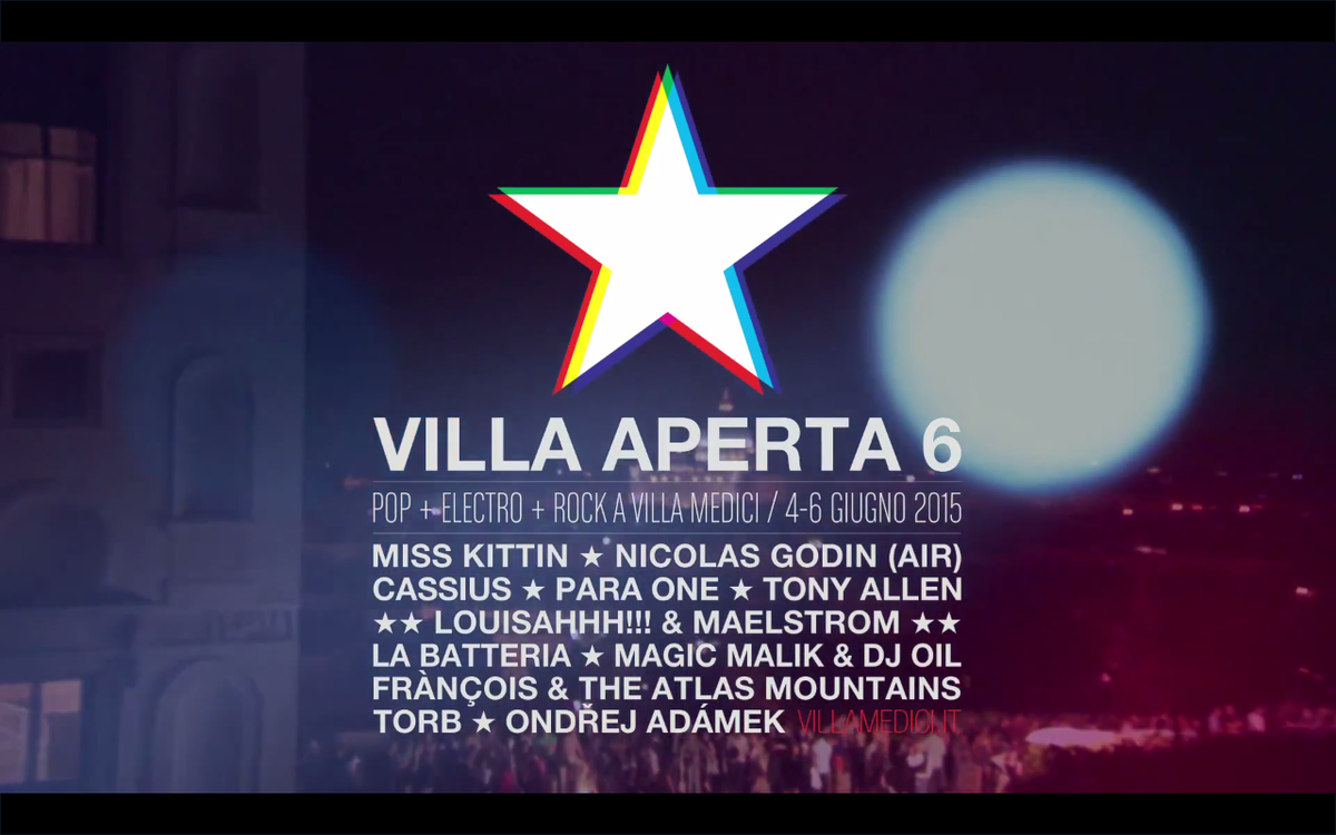 VILLA_APERTA's tweet photo. @VILLA_APERTA a @VillaMedicis con @MissKittinMusic, @nicolasgodin, @CASSIUSOFFICIAL, @t_allenafrobeat, @LOUISAHHHh... http://t.co/qZDA4oe9qR