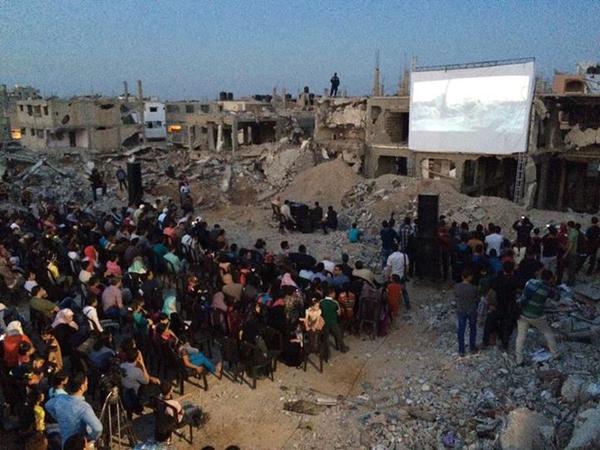 LeilZahra's tweet photo. Red carpet #Gaza #HumanRights #Film Festival 2015 in the middle of #Israel's #OpProtectiveEdge destruction #Palestine http://t.co/QNxpYUcTqY