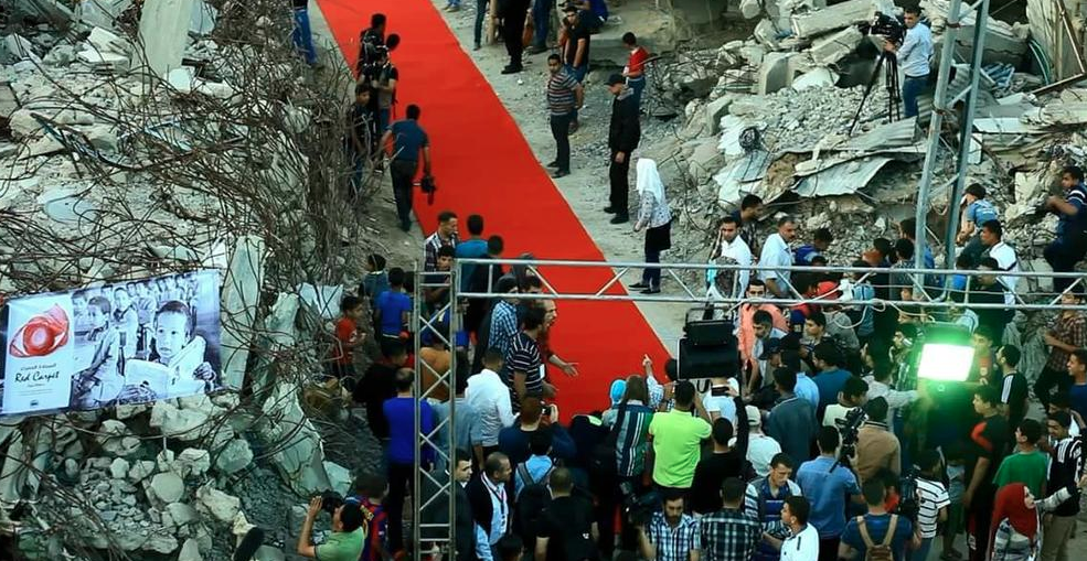 LeilZahra's tweet photo. Red carpet #Gaza #HumanRights #Film Festival 2015 in the middle of #Israel's #OpProtectiveEdge destruction #Palestine http://t.co/QNxpYUcTqY