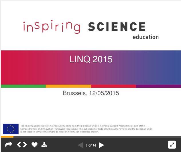 Q4LET's tweet photo. RT @InspiringScienc Mathy Vanbuel @LINQ2015 presentation on ISE activites in Belgium http://t.co/l2rDVHDTLC  http://t.co/9oTmRdIENP