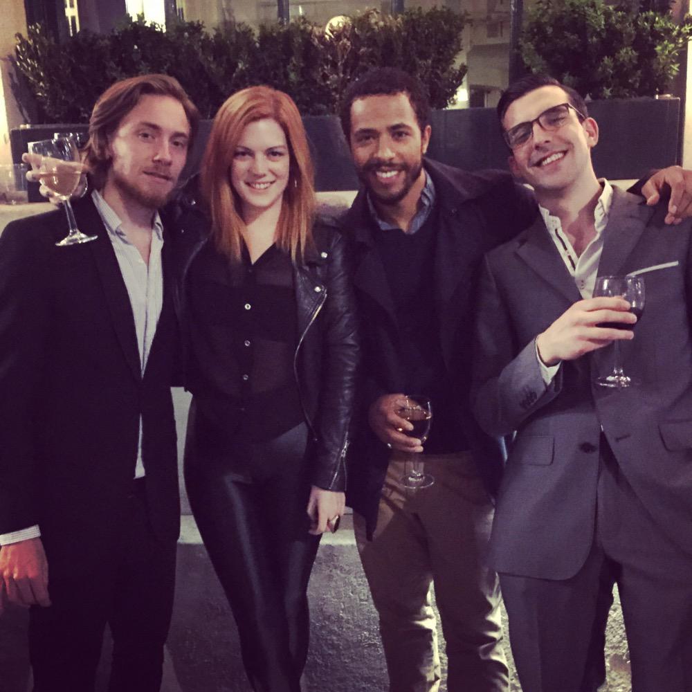 Press night #rscsalesman went great! Was lovely to have <a href="/_GraceSavage/">Grace Savage</a> <a href="/UkweliRoach/">Ukweli Raphael Roach</a> and <a href="/Billy_Booth/">Billy Boothroyd</a> there! <a href="/TheRSC/">The RSC</a>