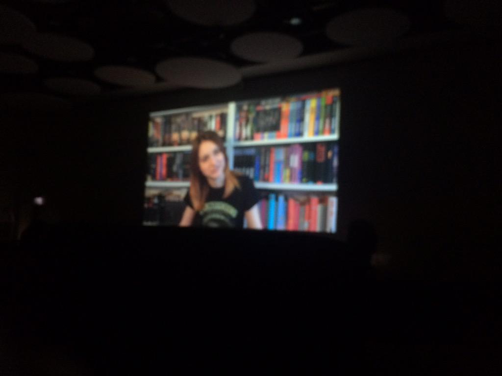 EmmaHolt7's tweet photo. @GemFlinders @2015OpenSpace GEMNA your on the big screen! You made it! #2015openspace #fanculture http://t.co/5neigzf9x0