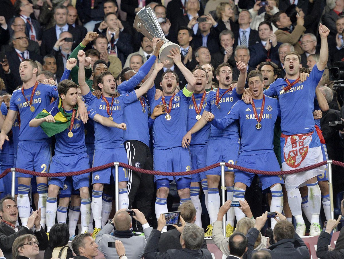 Two years ago today, Chelsea won the Europa League after beating Benfica 2-1 in Amsterdam... #CFC
