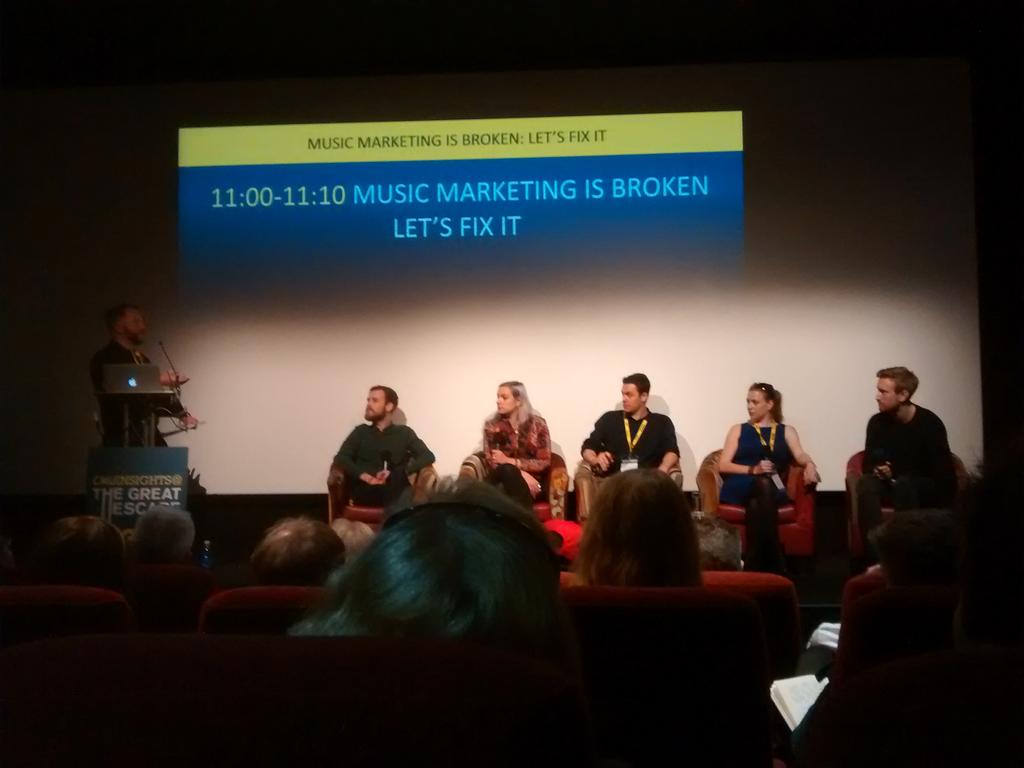 Interesting panel from CMU &amp; Spotify at <a href="/thegreatescape/">The Great Escape</a> about music marketing/streaming &amp; campaign roll out
