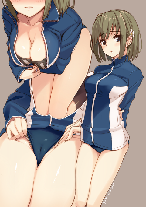 ジャージに詰まった駄肉など 珍しく立ち絵の方の胸の感じ気に入ってる 