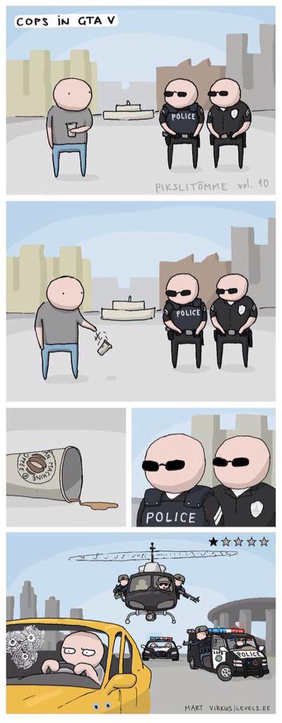iCrazyTeddy's tweet photo. Police in #GTA5 be like... http://t.co/PmSuXgB48H