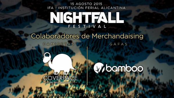 Nightfallfest's tweet photo. ¡Próximamente y de la mano de @coverpacebrand y @gafasbamboo os presentaremos el Merchandising de Nightfall 2015! http://t.co/Jzy5HMf0Kq
