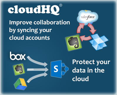 cloudHQ will sync &amp; integrate #Salesforce #Dropbox #GoogleDrive #Box bit.ly/cloudHQ_m2