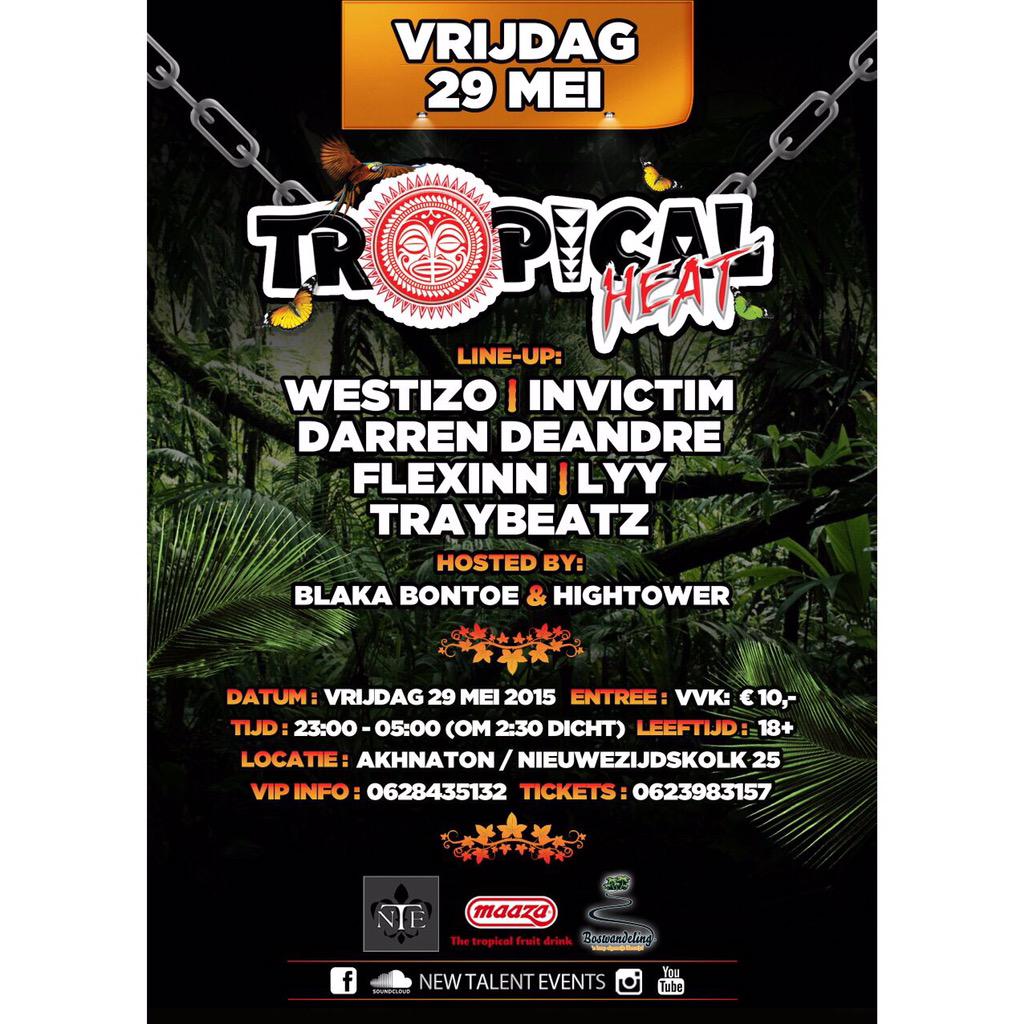 JoeyVL's tweet photo. Zijn jullie klaar voor Tropical heat! 29 mei!@THvd04 #RTRTRTRTRTRTRTRT http://t.co/2ReHBTEohE