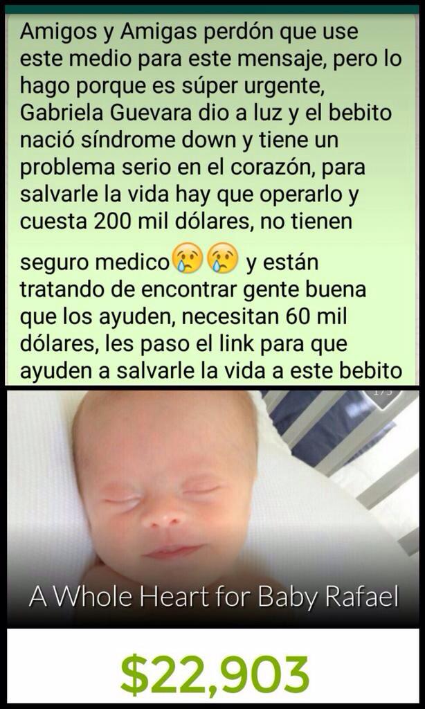 merlinadelgolfo's tweet photo. ¿Podrían ayudarme a difundir esta campaña para que mi amiga Gabriela pueda salvar a su bebé? http://t.co/7jRP1yVUVS http://t.co/uiQO1jeF49