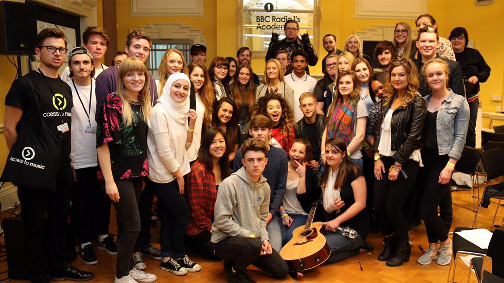 EllaEyre's tweet photo. good work songwriting at the @BBCR1 academy today with this lovely bunch 👊 http://t.co/BmiolfgXYF