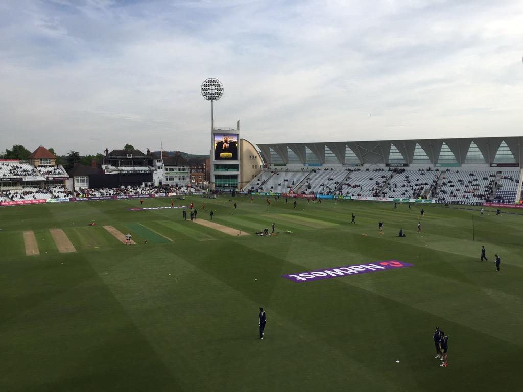 peter_wilson1's tweet photo. At @TrentBridge for the cricket. Come on you Bears!! #CricketHasLanded #Warwickshire http://t.co/DWtl1IxsjD