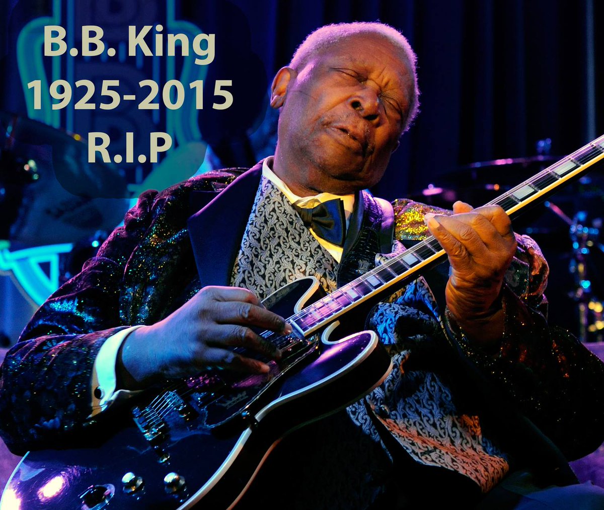 BluePearlMusic's tweet photo. Blues legend B.B King has passed away :( His graceful every-note-counts phrasing has influenced 1000s of players! http://t.co/LoHRoy879V