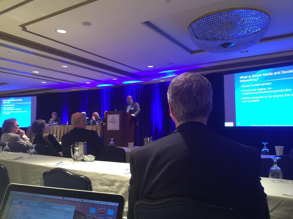 JuliaHallerMD's tweet image. Terrific #SocialMedia talk by Farris Timimi MD @MayoClinic #AOS2015