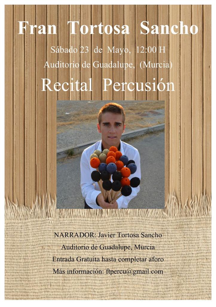 perkuken's tweet photo. @Franmarimba dará un concierto narrado por su hermano @Thortosa en Guadalupe, Murcia. 23 de mayo a las 12,00H. http://t.co/dmb9ZJp7Qh
