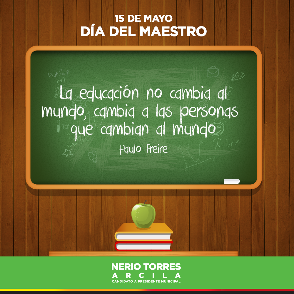 NerioTorresA's tweet photo. Buenos días! Hoy es el #DíaDelMaestro felicidades a todos los que se dedican a la noble labor de educar. http://t.co/eOCVRxO7zV